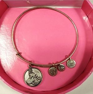 Disney Alex and Ani Charm Bangle Bracelet Minnie Mouse Silver